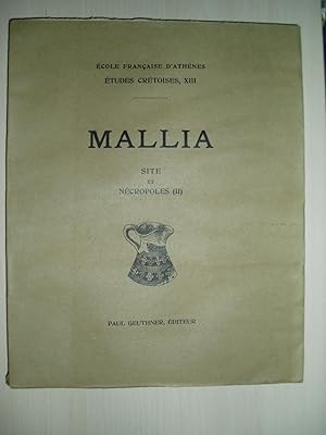Bild des Verkufers fr Fouilles executees a Mallia [Fascicule II]: Etude du site (1956-1957), et Exploration des Necropoles (1915-1928) zum Verkauf von Expatriate Bookshop of Denmark