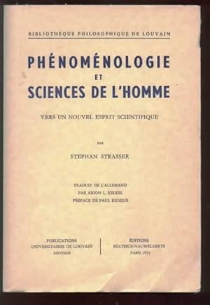 Seller image for Phnomnologie et sciences de l'homme. Vers un nouvel esprit scientifique. for sale by Librairie  la bonne occasion