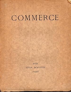 COMMERCE-Cahiers trimestriel publies par les soin de Paul Valery Cahier XVIII