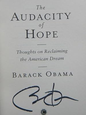 Bild des Verkufers fr The Audacity of Hope : Thoughts on Reclaiming the American Dream zum Verkauf von THE BOOKSNIFFER