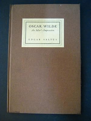 Imagen del vendedor de Oscar Wilde An Idler's Impression a la venta por Encore Books