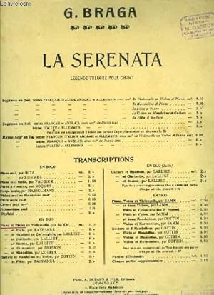 Seller image for LA SERENATA pour viooloncelle ou violon et Piano. for sale by Le-Livre