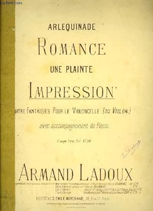 Seller image for IMPRESSION Rverie POUR VIOLON, VIOLONCELLE avec accompagnement de piano for sale by Le-Livre