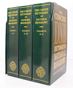 Imagen del vendedor de The Concise Dictionary of National Biography from earliest Times to 1985. BRIGHT, CLEAN SET IN PUBLISHER'S SLIP-CASE a la venta por Island Books