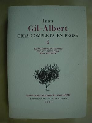 Seller image for OBRA COMPLETA EN PROSA. N6 for sale by LIBRERIA TORMOS