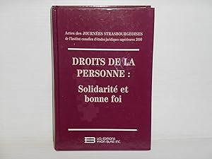 Droits de la personne solidarite et bonne Foi