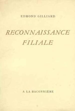 Seller image for Reconnaissance filiale for sale by JLG_livres anciens et modernes