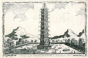 NANKING. "Prospect of the Porcelane Tower at Nan King". Hübsche Ansicht mit vielen Personen.