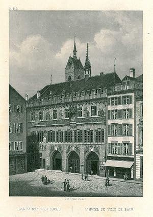 BASEL. "Das Rathaus in Basel", Frontansicht.