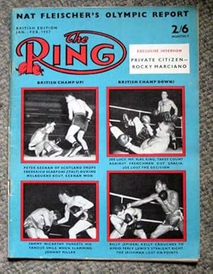 Bild des Verkufers fr The Ring. British Edition. Jan - Feb 1957. Exclusive Interview Rocky Marciano. Olympic Report. Monthly Boxing Magazine. zum Verkauf von Tony Hutchinson