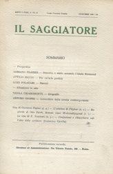 IL SAGGIATORE, rivista di critica e filosofia - 1930 - anno primo n.10 del dicembre 1930., Roma, ...