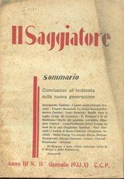 IL SAGGIATORE, rivista di critica e filosofia - 1932-1933 - anno terzo n.11 del gennaio 1933, Rom...