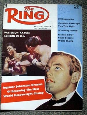 Bild des Verkufers fr The Ring. British Edition. July - August 1959. Monthly Boxing Magazine Features Ingemar Johansson. zum Verkauf von Tony Hutchinson