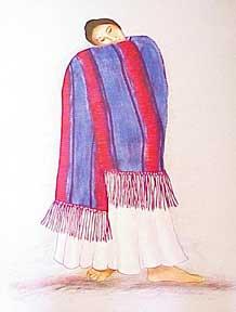 Standing Woman with Blanket.