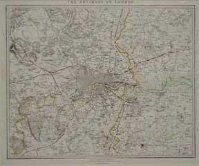 The Environs of London [map].