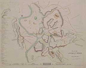 Plan of Ancient Rome Map.