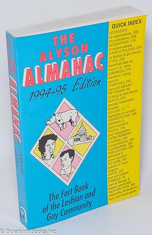 Imagen del vendedor de The Alyson Almanac: the fact book of the gay and lesbian community 1994-95 edition a la venta por Bolerium Books Inc.