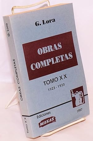 Obreras Completas, Tomo XX (1923-1933)