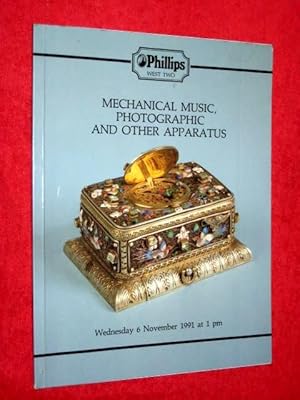 Mechanical Music, Photographic and Other Apparatus. London, 6th Nov 1991. Phillips Auction Catalo...