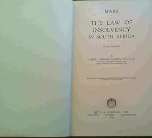 Seller image for MARS, The Law of Insolvency in South Africa. 5th edition for sale by Chapter 1