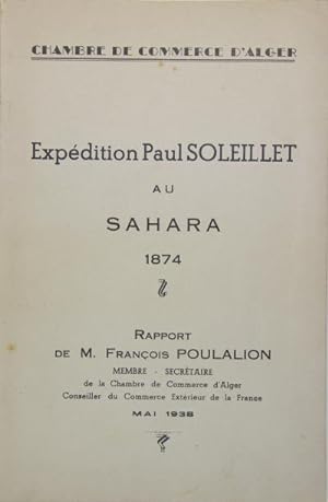 Expéditon Paul Soleillet au Sahara 1874
