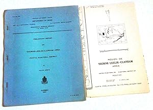 Image du vendeur pour Preliminary Report on Thorne-Leslie-Clapham, Pontiac electoral district mis en vente par Claudine Bouvier