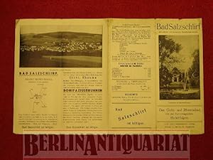 Bild des Verkufers fr Bad Salzschlirf mit seinem weltbekannten Bonifaziusbad. Das Gicht- und Rheumabad mit den hervorragenden Heilerfolgen. zum Verkauf von BerlinAntiquariat, Karl-Heinz Than