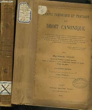 Immagine del venditore per TRAITE THEORIQUE ET PRATIQUE DE DROIT CANONIQUE - 2 TOMES - 1 + 2 - 4me EDITION. venduto da Le-Livre