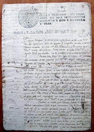 Eighteenth Century Hand Written Document From Peru
