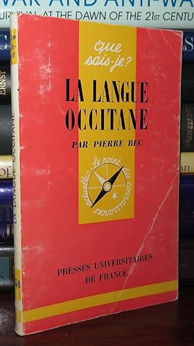 Image du vendeur pour LA LANGUE OCCITANE mis en vente par Rare Book Cellar