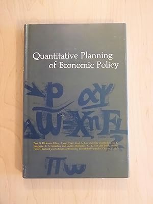 Seller image for Quantitative Planning of Economic Policy ; A Conference of the Social Science Research Council Committee on Economic Stability for sale by Bradley Ross Books
