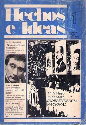 HECHOS E IDEAS - No. 79 . Cuarta época, junio - julio de 1985 (Discurso Juan Domingo Perón sobre ...