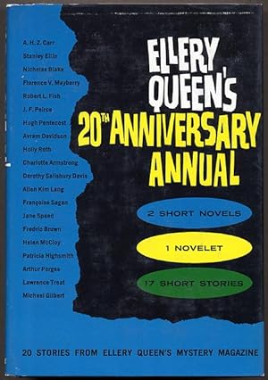 Bild des Verkufers fr ELLERY QUEEN'S 20th ANNIVERSARY ANNUAL: 20 STORIES FROM ELLERY QUEEN'S MYSTERY MAGAZINE zum Verkauf von John W. Knott, Jr, Bookseller, ABAA/ILAB