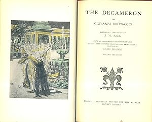 Seller image for The Decameron of Giovanni Boccaccio - Volume The First. Illustrated Edition for sale by CHARLES BOSSOM