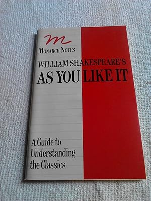 Seller image for Shakespeare's As You Like It (Monarch Notes) for sale by The Librarian's Books