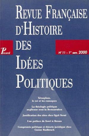 Image du vendeur pour Revue franaise d'histoire des ides politiques, numro 11 mis en vente par JLG_livres anciens et modernes