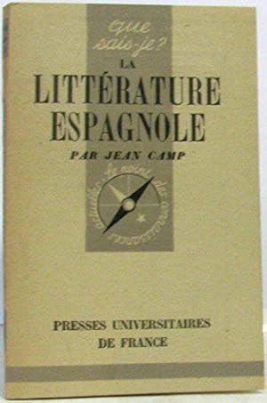 Bild des Verkufers fr La littrature espagnole. zum Verkauf von JLG_livres anciens et modernes