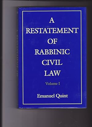 Image du vendeur pour A Restatement of Rabbinic Civil Law Vol. 1 : Laws of Judges Laws of Evidence, Chapters 1-38 (Restatement of Rabbinic Civil Law Ser., Vol. 1) mis en vente par Meir Turner