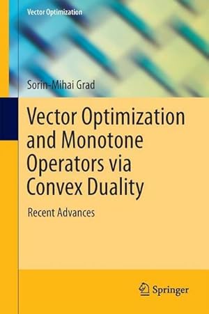 Bild des Verk�ufers f�r Vector Optimization and Monotone Operators via Convex Duality : Recent Advances zum Verkauf von AHA-BUCH GmbH