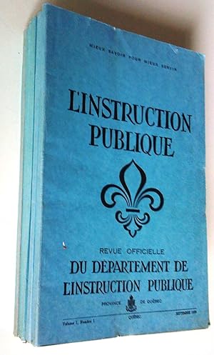 L'Instruction publique, revue officielle du Département de l'instruction publique, vol. 1 (10 num...