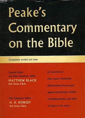 Seller image for PEAKE'S COMMENTARY ON THE BIBLE for sale by Le-Livre