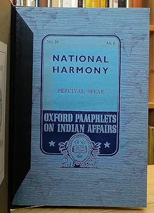 National Harmony (Oxford Pamphlets on Indian Affairs, No. 38)