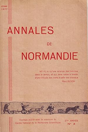 Seller image for Annales de Normandie / Dcembre 1977 N4 for sale by Le Petit Livraire