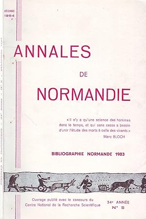 Seller image for Annales de Normandie / Dcembre 1984 N5 for sale by Le Petit Livraire