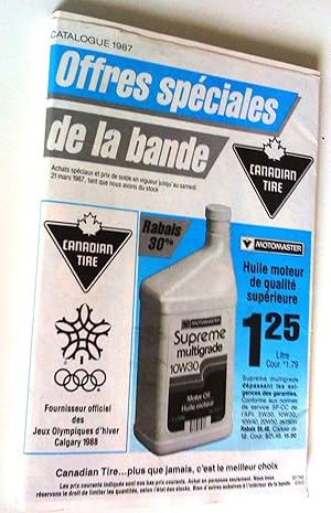 Canadian Tire. Catalogue 1987