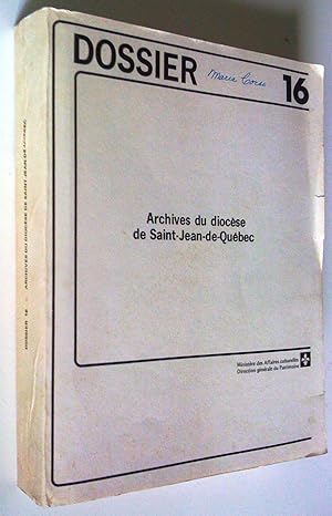 Seller image for Inventaire analytique des archives du diocse de Saint-Jean-de-Qubec 1688-1900 for sale by Claudine Bouvier
