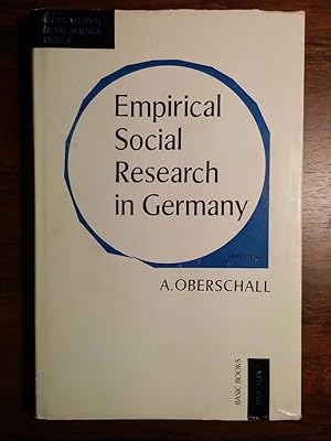 Seller image for Empirical Social Research in Germany 1848-1914 for sale by alsobooks