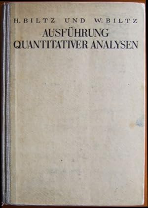 Seller image for Ausfhrung quantitativer Analysen. for sale by Antiquariat Blschke