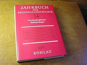 Bild des Verkufers fr Jahrbuch Fr Regionalgeschichte JbRegG Band 14 zum Verkauf von Antiquariat Fuchseck