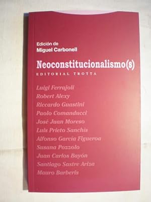 Imagen del vendedor de Neoconstitucionalismos a la venta por Librera Antonio Azorn